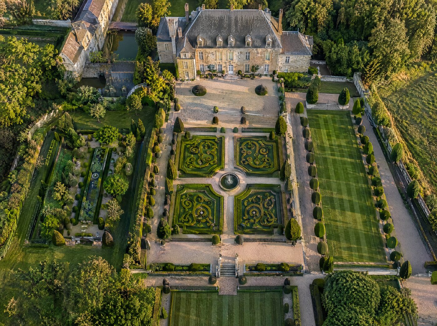 Jardin à la française, vue aérienne